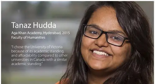 <p>Tanaz Hudda (Class of 2016): Poster girl for University of Victoria</p>